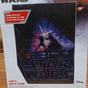 Disney Star Wars Cross Stitch Kit with Black and Blue Design